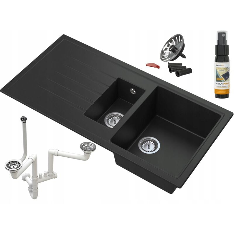 Vier granit solaris noir siphon click klak