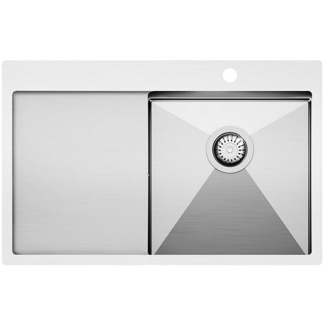 COGESANIT Evier inox - 100 x 60 cm, 1 cuve/égouttoir