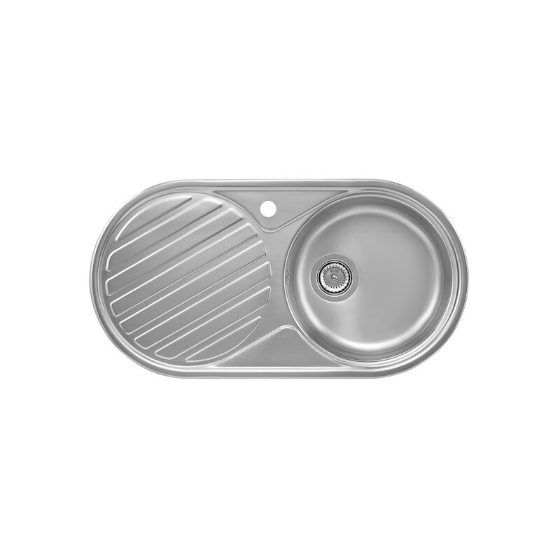 Roca - Evier inox 1 cuve et égouttoir duo Egouttoir : côté gauche