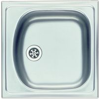 Evier inox à encastrer 1 bac - Dimensions : 45,5 x 43,5 cm - - ETX610 Emballé en carton