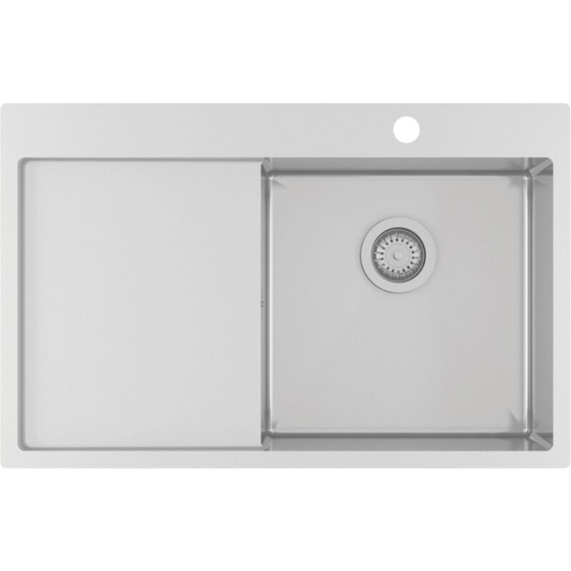 Evier inox Helika LUNY 1 bac - 1 égouttoir à gauche