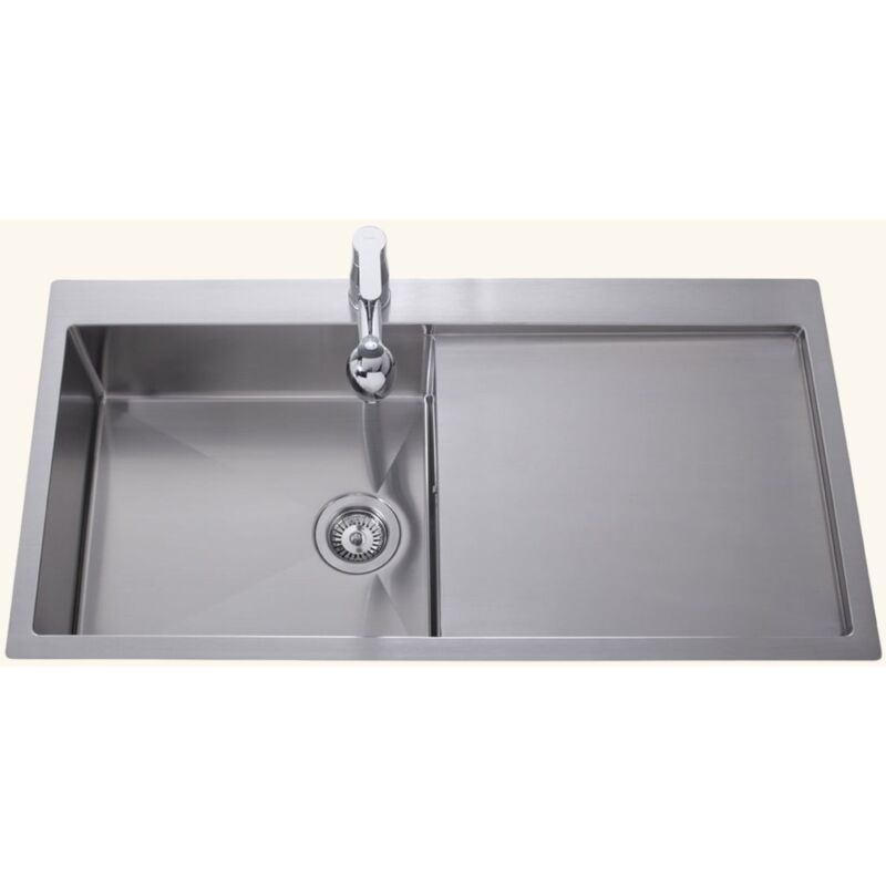 Evier inox Aquasanita LUNY 1 grand bac 1 &eacute;gouttoir Droite