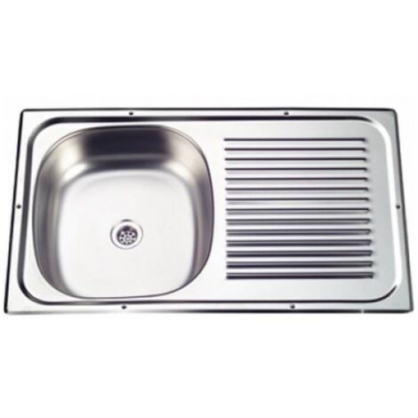 Evier Inox avec égouttoir 600 x 350 mm