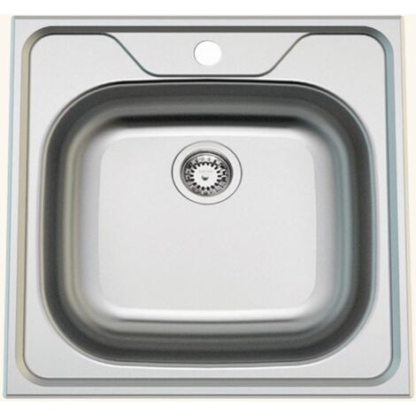 Évier inox Ewi OPALE 1 bac carré 480