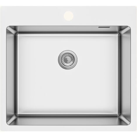 Evier inox Luisina JAVA 1 bac 550x505