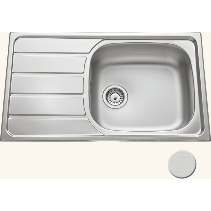 Luisina - vier inox mini structure rock 1 grand bac 1 petit égouttoir