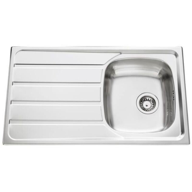 JS - vier de cuisine en Inox lisse Montebello - l 860 x l 500 x p 160 mm - sous-meuble de 45 cm - Aquatop