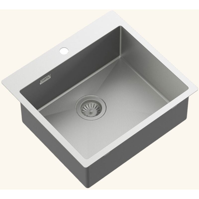 Helika - Evier inox nano pvd Turtl terra 1 bac 550x505 mm