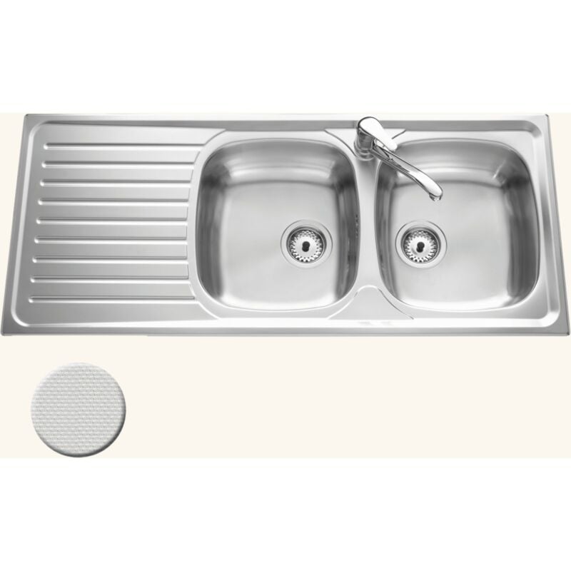 Vier inox nid d'abeille scaldis 2 bacs 1 égouttoir