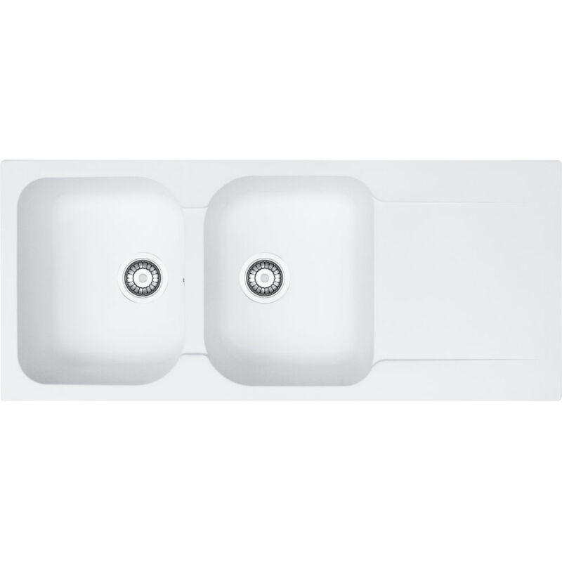 Vier Kite Fradeko - kite 621 - blanc - 1160 x 500 x 210 mm - sous-meuble 80 cm - vidage manuel Franke