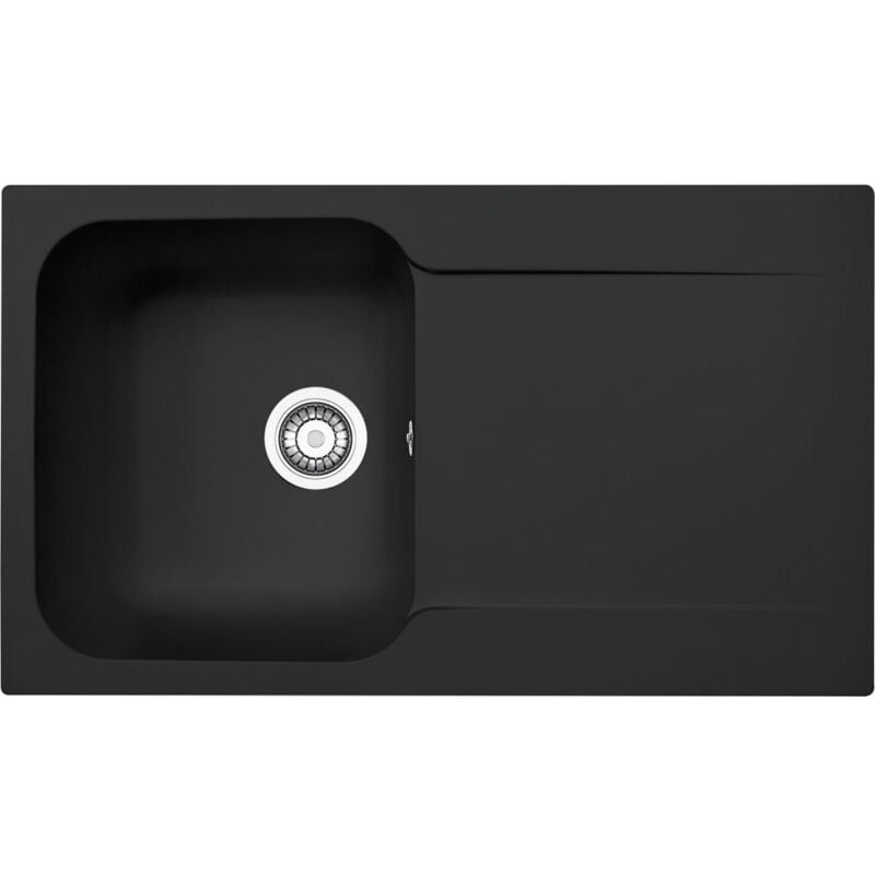 Évier Kite Fradeko 611-86 - noir - 860 x 500 x 190 mm - sous-meuble 50 cm - vidage manuel - Franke