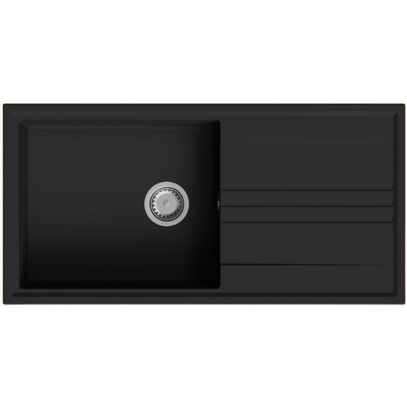 Kümbad - vier kyra granit noir 1 grand bac 1 égouttoir