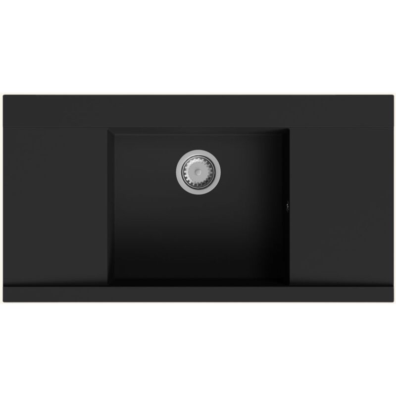 Kümbad - vier mylo granit noir 1 bac 2 égouttoirs -