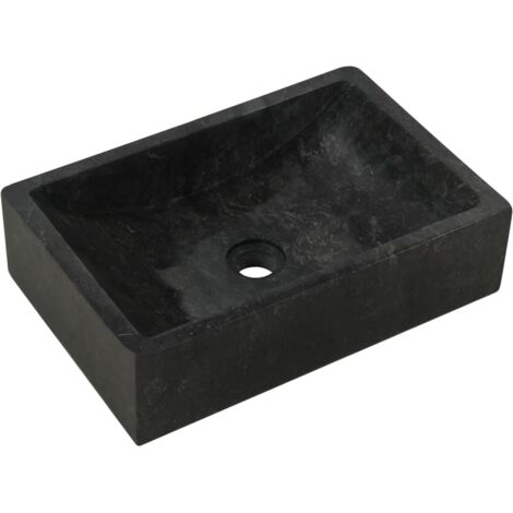 Évier lavabo 45 x 30 x 12 cm marbre noir