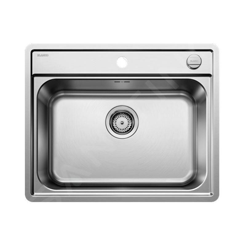 Lemis 6 - Évier, 615x500 mm, avec commande du vidage, inox brossé 525109 - Blanco