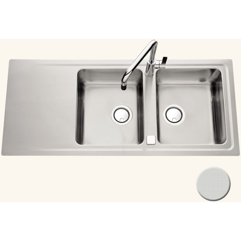 Luisina - vier inox mini structure fagotto 2 bacs 1 égouttoir