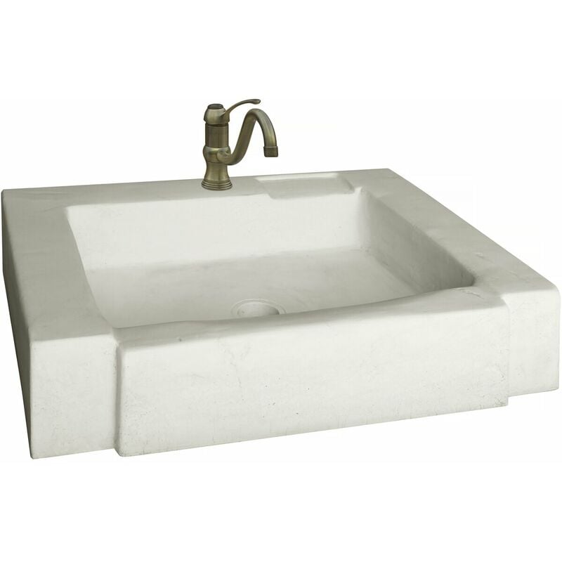 Evier "Modène" - pierre reconstituée - 74 x 57 x 15.5 cm