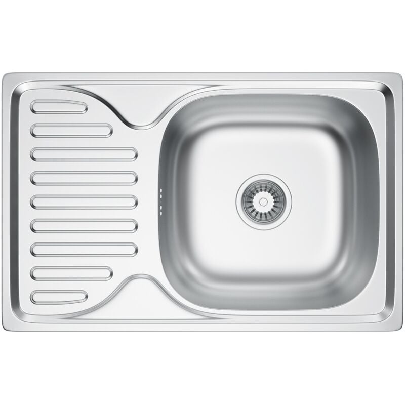 Granitan - vier monocuve en acier 66x42 siphon inox satiné