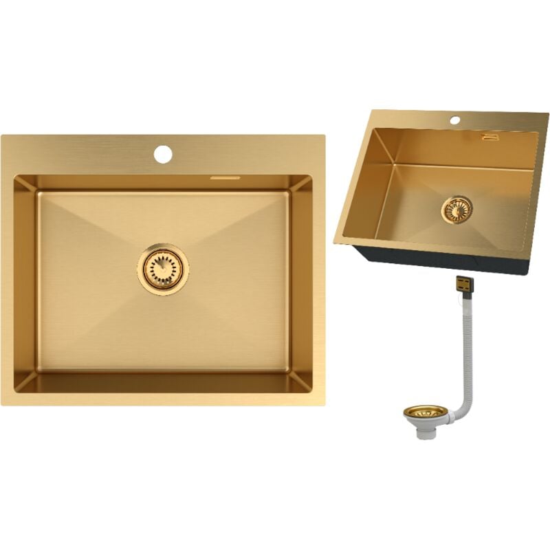 Évier Monocuve En Acier Gold Classic Kitchen Gold Bari60