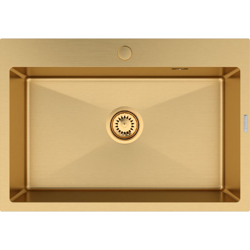 Évier Monocuve En Acier Siphon Gold Gold Bari65