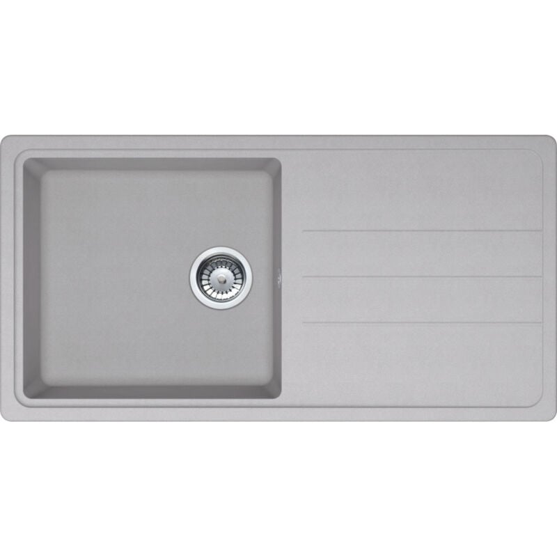 Vier Opale 611-97 Tectonite - Platinum - 970 x 500 x 200 mm - sous-meuble 60 cm - vidage manuel Franke