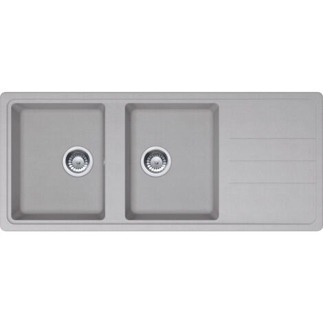 Évier Opale 621 Tectonite - platinum - 970 x 500 x 190 mm - sous-meuble 80 cm - vidage manuel - Franke