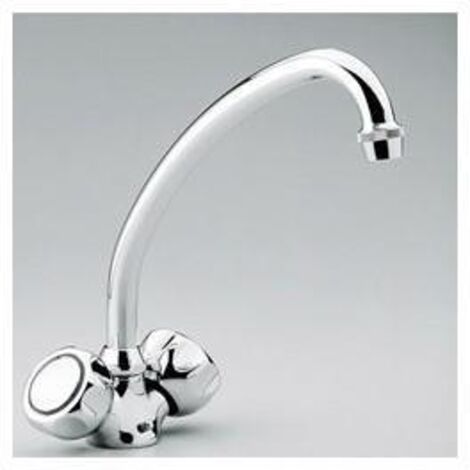 EVIER ORDO COL DE CYGNE ORIENTABLE TETES CERAMIQUE CHROME - CRISTINA ONDYNA OR13251