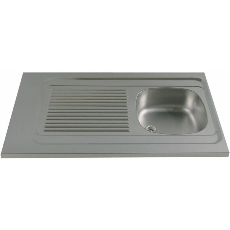 Moderna - vier à poser Lavelli inox 18/10 lisse 1 cuve 1 égouttoir - 900x600mm