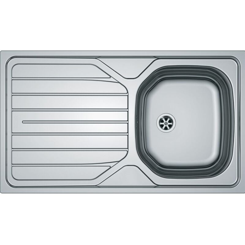 Franke - Evier renova inox à encastrer monocuve avec égouttoir 86x50cm 897659