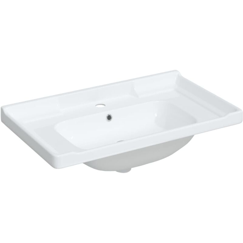 Vidaxl - vier de salle de bain blanc rectangulaire céramique