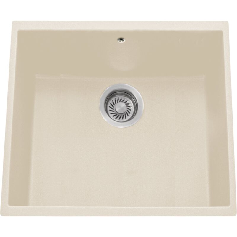 Évier sous-plan granit beige Luisina HARMONIE 1 bac 530x460
