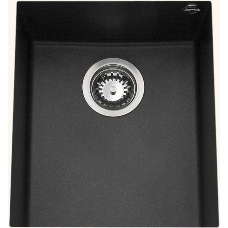 Luisina - vier sous-plan granit noir moucheté quadrille 1 bac 380x440