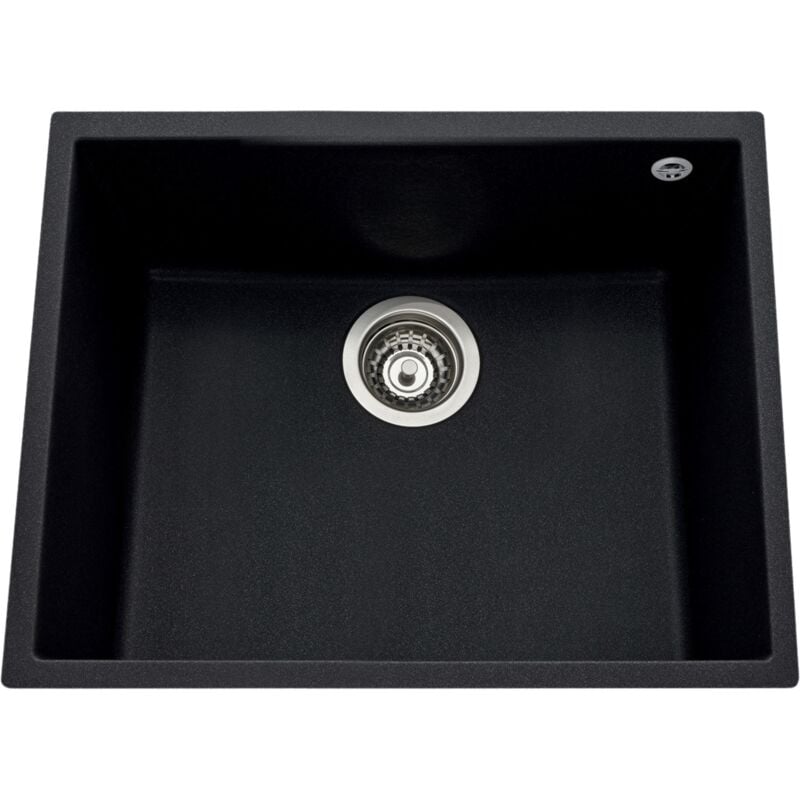 Luisina - vier sous-plan granit noir moucheté quadrille 1 bac 540x440