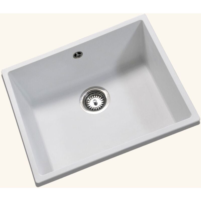 Évier résine blanc ZAK 1 bac 540x440
