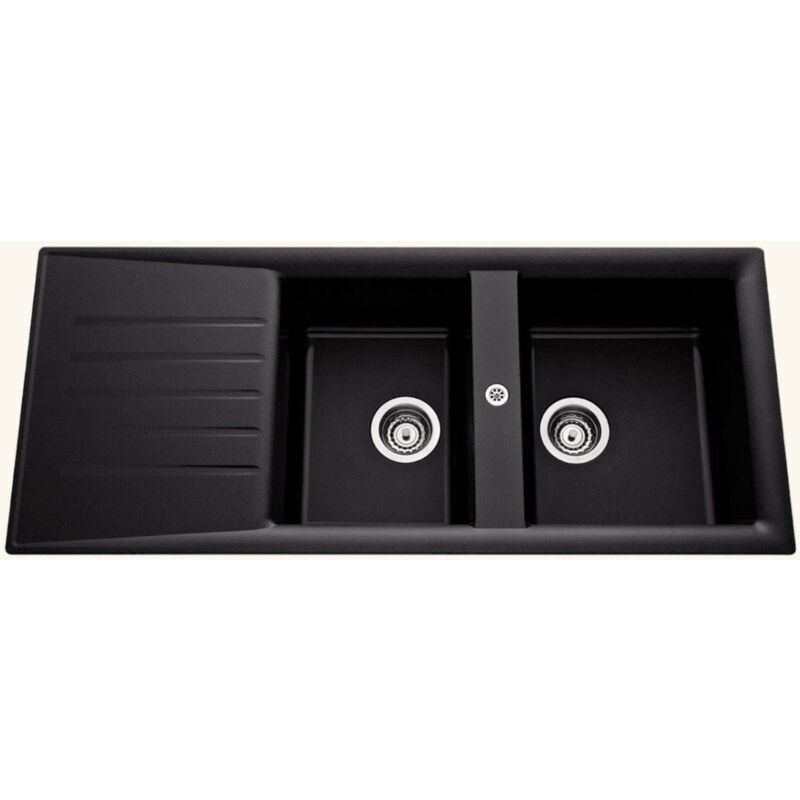 Vier résine noir EWI emeraude 2 bacs 1 égouttoir