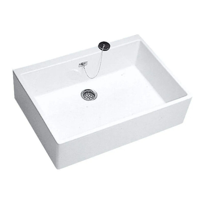 Geberit - Evier timbre d'office de 70x50cm beandeau de 20cm, avec trop plein