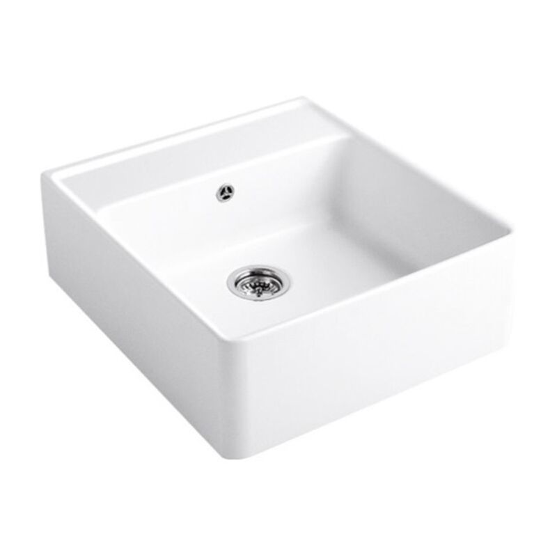 Villeroy&boch - Evier timbre office villeroy et boch Tradition 1 bac Blanc CeramicPlus avec vidage automatique