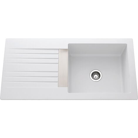 JS SCHOCK Évier de cuisine blanc TREVISE - L 1000 x l 500 x P 185 mm - sous-meuble 60 cm - Aquatop