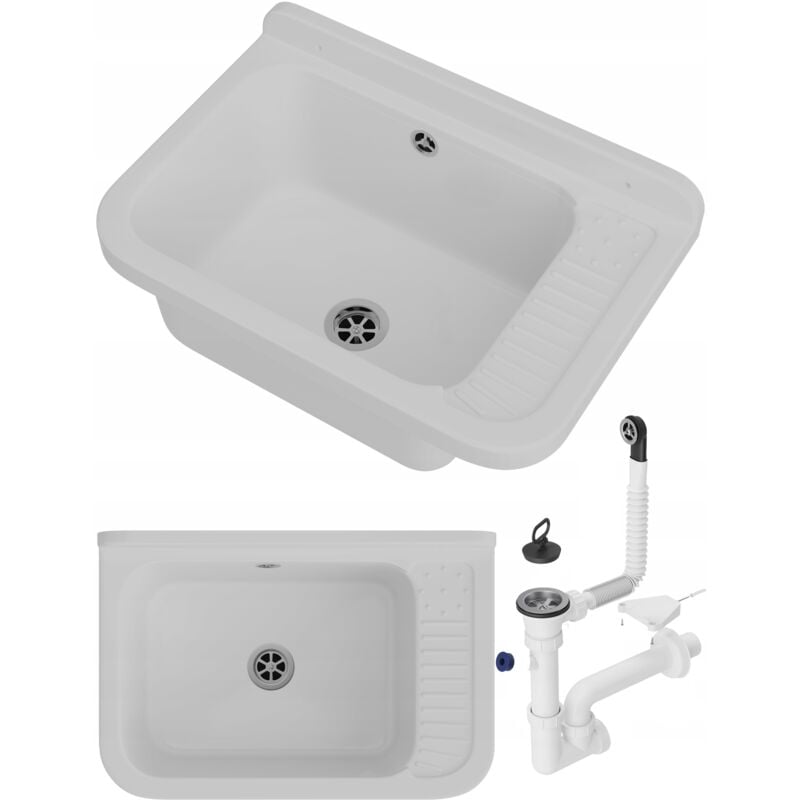 Granitan - Evier utilitaire chambre de lavage beige siphon technique garage 85111832