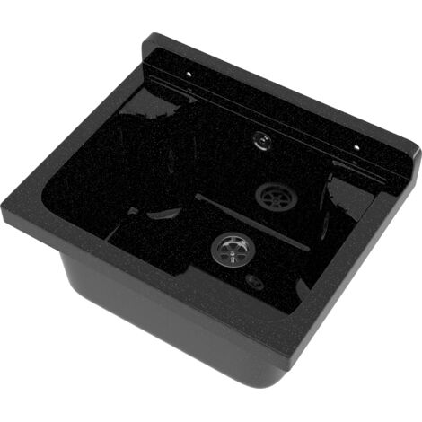 Évier utilitaire en Granitan noir Loma - 1 pièce