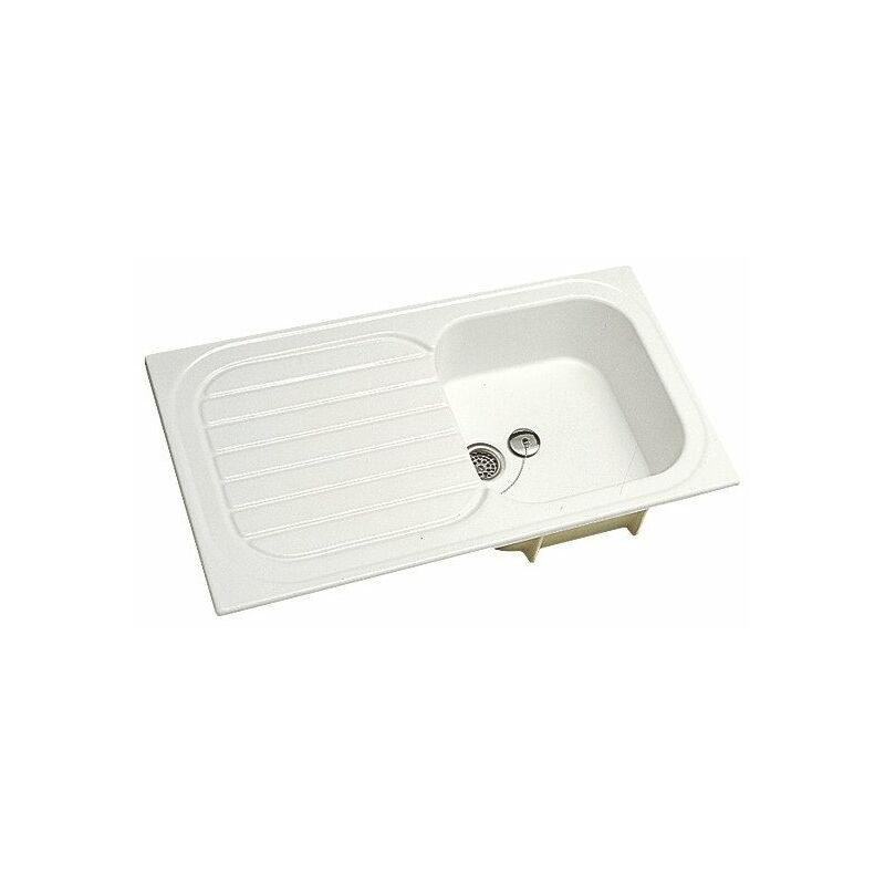 Evier vallauris 1c 1e blanc