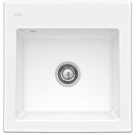 Evier VILLEROY ET BOCH Subway 50 S 52,5 x 51 cm sans egouttoir Snow White CeramicPlus