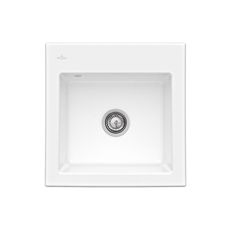 Villeroy&boch - Evier villeroy et boch Subway 50 s 52,5 x 51 cm sans egouttoir Snow White CeramicPlus avec vidage automatique