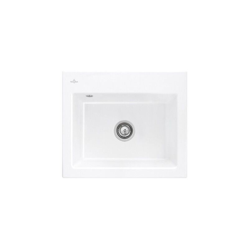 Villeroy&boch - Evier villeroy et boch Subway 60 s 60 x 51cm sans egouttoir Blanc CeramicPlus avec vidage manuel