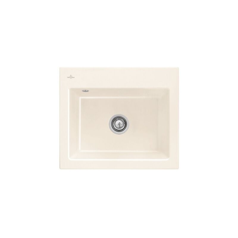 Villeroy&boch - Evier villeroy et boch Subway 60 s 60 x 51cm sans egouttoir Creme CeramicPlus