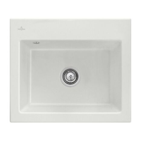Evier VILLEROY ET BOCH Subway 60 S 60 x 51cm sans egouttoir Steam CeramicPlus