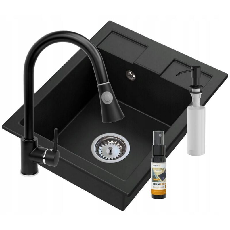 Granitan - Evierlave vaisselle en granit cuve uniquebatteriedozer 85111862