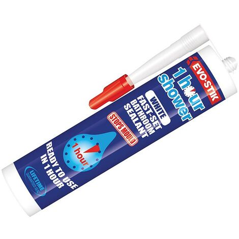 EVO-STIK 30613693 1 Hour Shower Sealant White 310ml EVO1HSWHITE