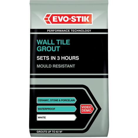 Evo-Stik 30812722 Tile A Wall Fast Set Grout White 500g