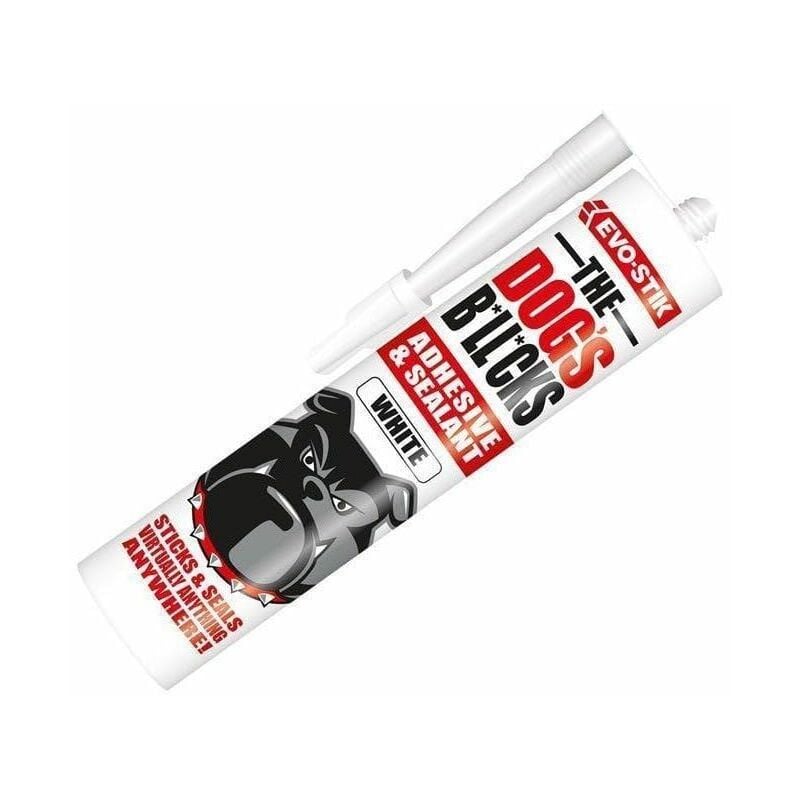 The Dog's Bllcks Multipurpose Adhesive & Sealant White 290ml evotdbwh